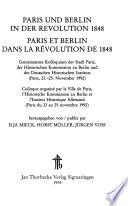 Paris et Berlin dans la Révolution de 1848