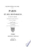 Paris et ses historiens aux XIVe et XVe siècles