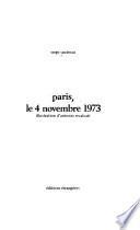 Paris, le 4 novembre 1973
