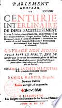 Parlement nouveau ou centurie interlinéaire de devis...