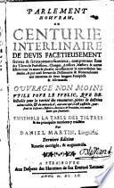 Parlement nouveau, ou centurie interlinéaire de devis