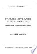 Parlers riverains de l'entre Ubangi-Zaïre