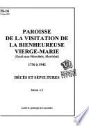 Paroisse de la Visitation de la Bienheureuse Vierge-Marie (Sault-aux-Récollets, Montréal), 1736 à 1942