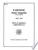 Paroisse Saint-Augustin, ville de Mirabel, 1838-1939: Grignon à Z