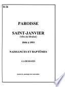 Paroisse Saint-Janvier, ville de Mirabel, 1846 à 1993