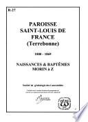 Paroisse Saint-Louis de France, Terrebonne, 1800-1869: Morin à Z