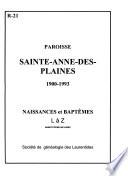 Paroisse Sainte-Anne-des-Plaines, 1900-1993