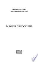 Paroles d'Indochine