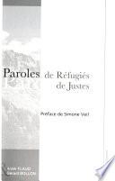Paroles de réfugiés, paroles de Justes