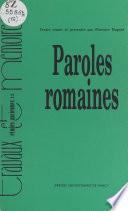 Paroles romaines