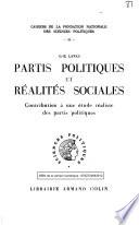 Partis politiques et réalités sociales