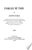 Pasquale de'Paoli per J. d'Oria. (Con Cenni biografici sulla vita e sugli scritti dell'autore del Prof. M. Sartorio. Edizione adorna del ritratto dell Autore e di P. de'Paoli.).