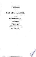 Passage en langue basque, extrait du Poete Basque, comédie de Poisson, édition de Jean Ribou, Paris, 1679