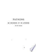 Patrons de broderie et de lingerie du XVIe siècle