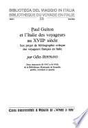 Paul Guiton et l'Italie des voyageurs au XVIIIe siècle