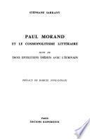 Paul Morand et le cosmopolitisme littéraire