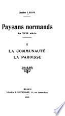 Paysans normands au XVIIIe siècle ...