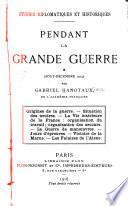 Pendant la grande guerre