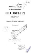 Pensées, Essais, Maximes et Correspondance de J. Joubert