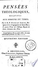 Pensées théologiques, relatives aux erreurs du temps