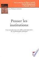 Penser les institutions