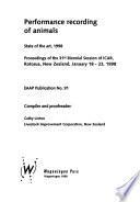 Performance Recording of Animals, State of the Art