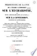 Perpétuité de la foi de l'Église catholique sur l'Eucharistie
