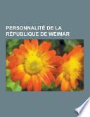 Personnalité de la République de Weimar