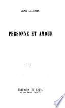Personne et amour