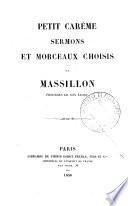 Petit carême, sermons et morceaux choisis