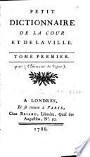 Petit dictionnaire de la cour et de la ville