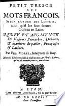 Petit tresor des mots francois