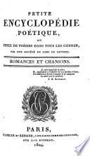 Petite encyclopédie poétique ou choix de poésies dans tous les genres