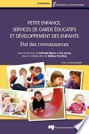 Petite enfance, services de garde éducatifs et développement des enfants
