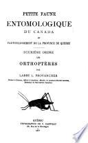 Petite faune entomologique du Canada