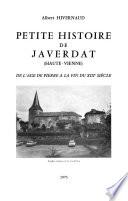 Petite histoire de Javerdat, Haute-Vienne