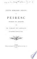 Petits mémoires inédits de Peiresc
