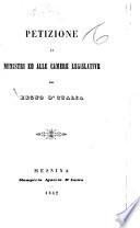 Petizione ai Ministri ed alle Camere Legislative del Regno d'Italia [on taxation].