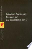 Peuple juif ou problème juif ?