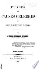 Phases et causes célèbres du droit maritime des nations