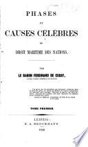 Phases et causes célèbres du droit maritime des nations