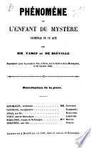 Phenomène ou l'enfant du mystère