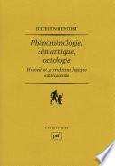 Phénoménologie, sémantique, ontologie