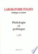 Philologie et politique