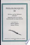 Philologiques