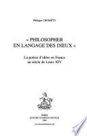Philosopher en langage des dieux
