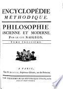 Philosophie ancienne et moderne