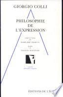 Philosophie de l'expression