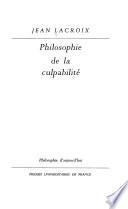 Philosophie de la culpabilité