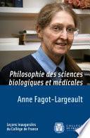 Philosophie des sciences biologiques et médicales